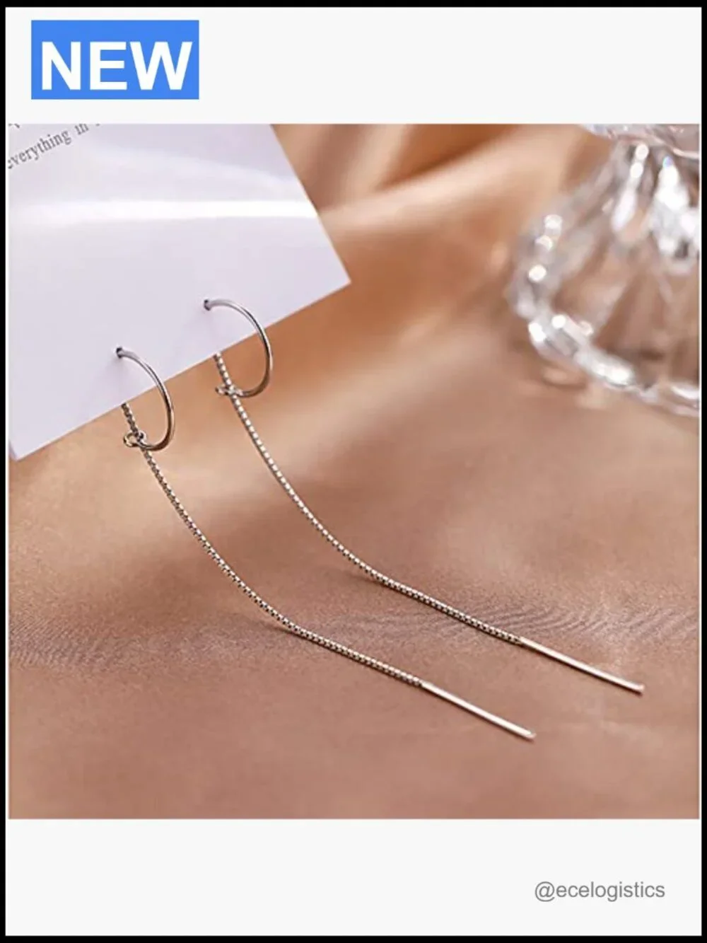 925 Sterling Silver Chain Dangle Earrings Tassel Threader for Women Teens Long